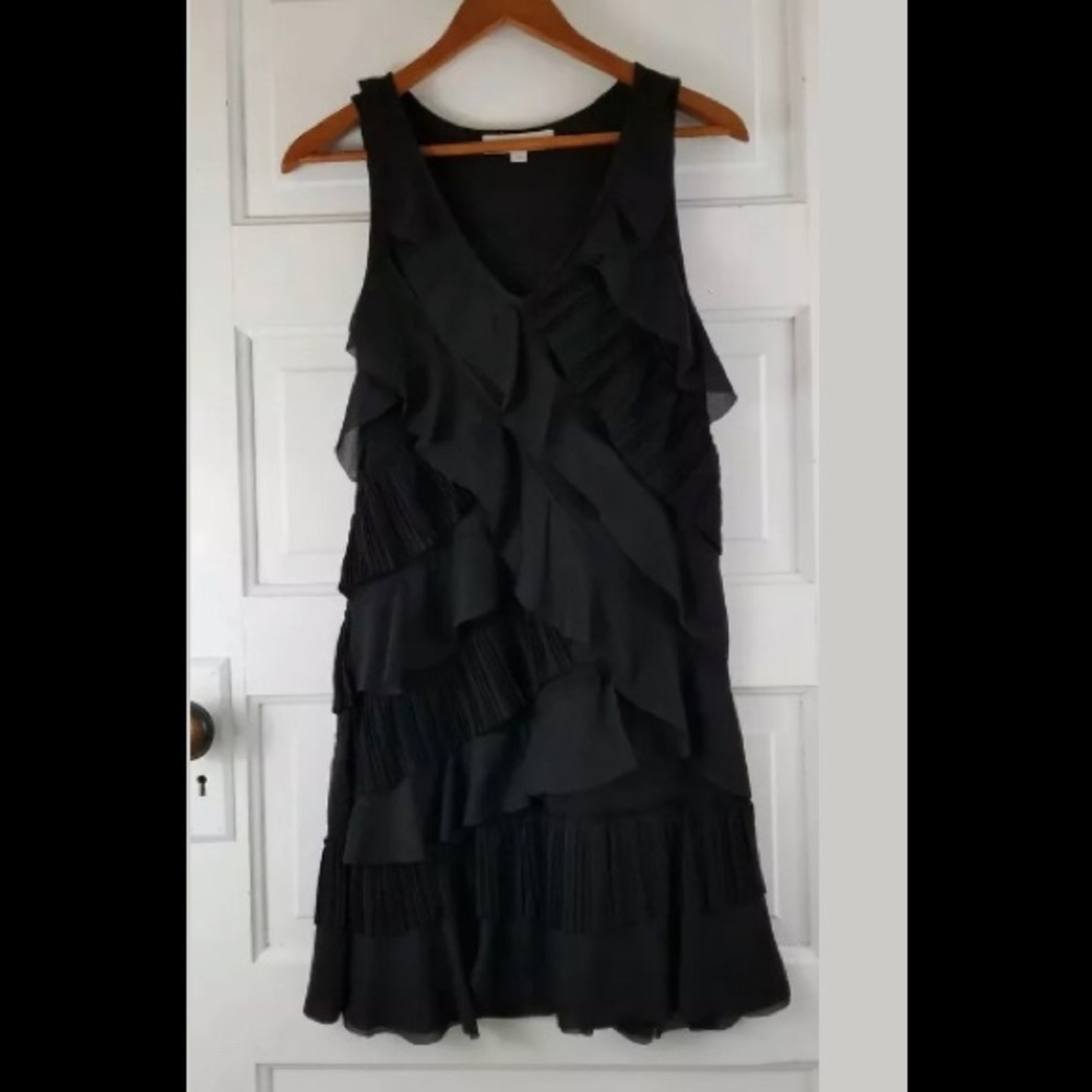 Ann Taylor loft tiered ruffle cotton dress xxsp